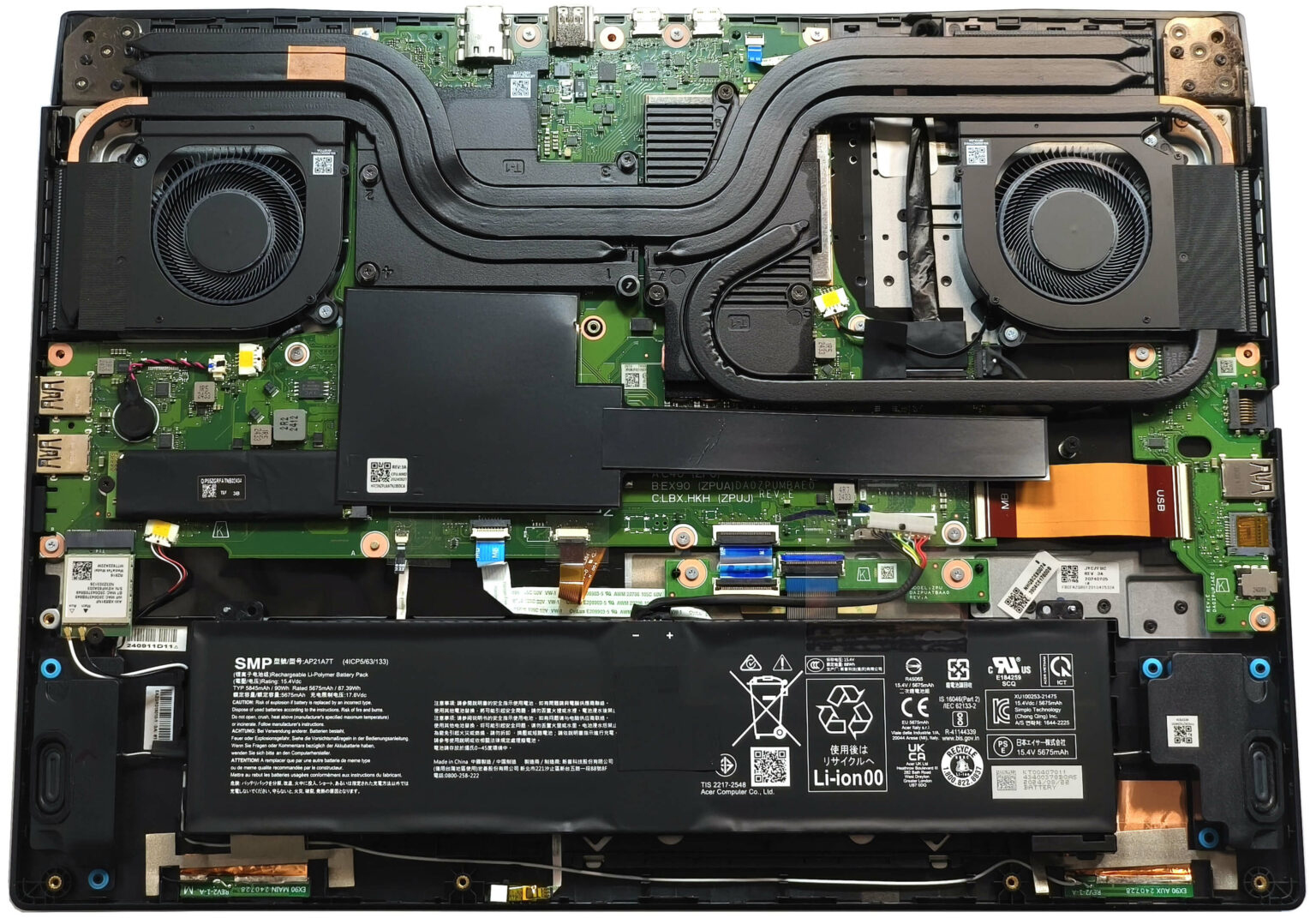 Internal Photo of Acer Nitro AN16-41 AN16-51 AN17-41 AN17-42 AN17-51 N23Q4 GPU Fan original (ACER AN17-42)
